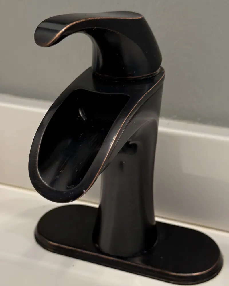 Bathroom faucet after cleaning
