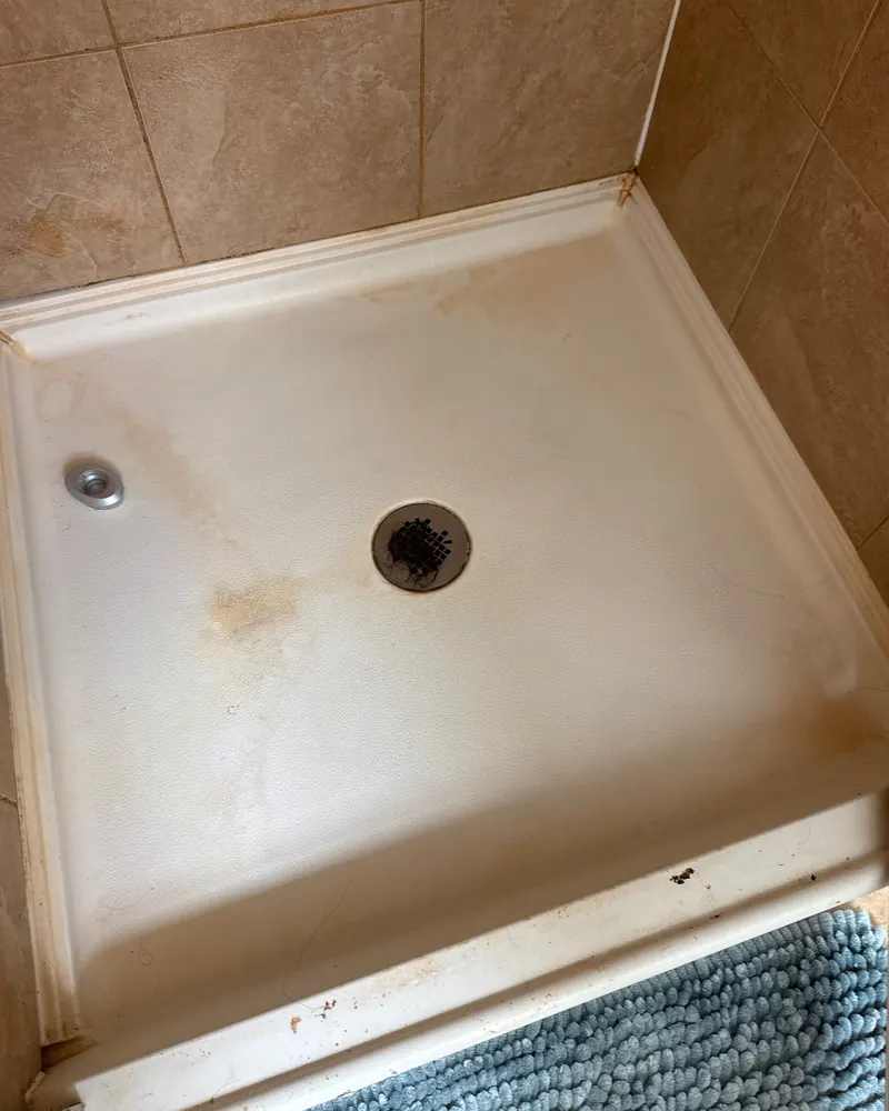 Shower before cleaning